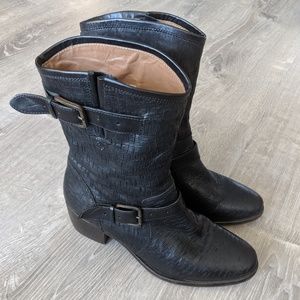 UGG Collection Conchetta Weave Black Boots